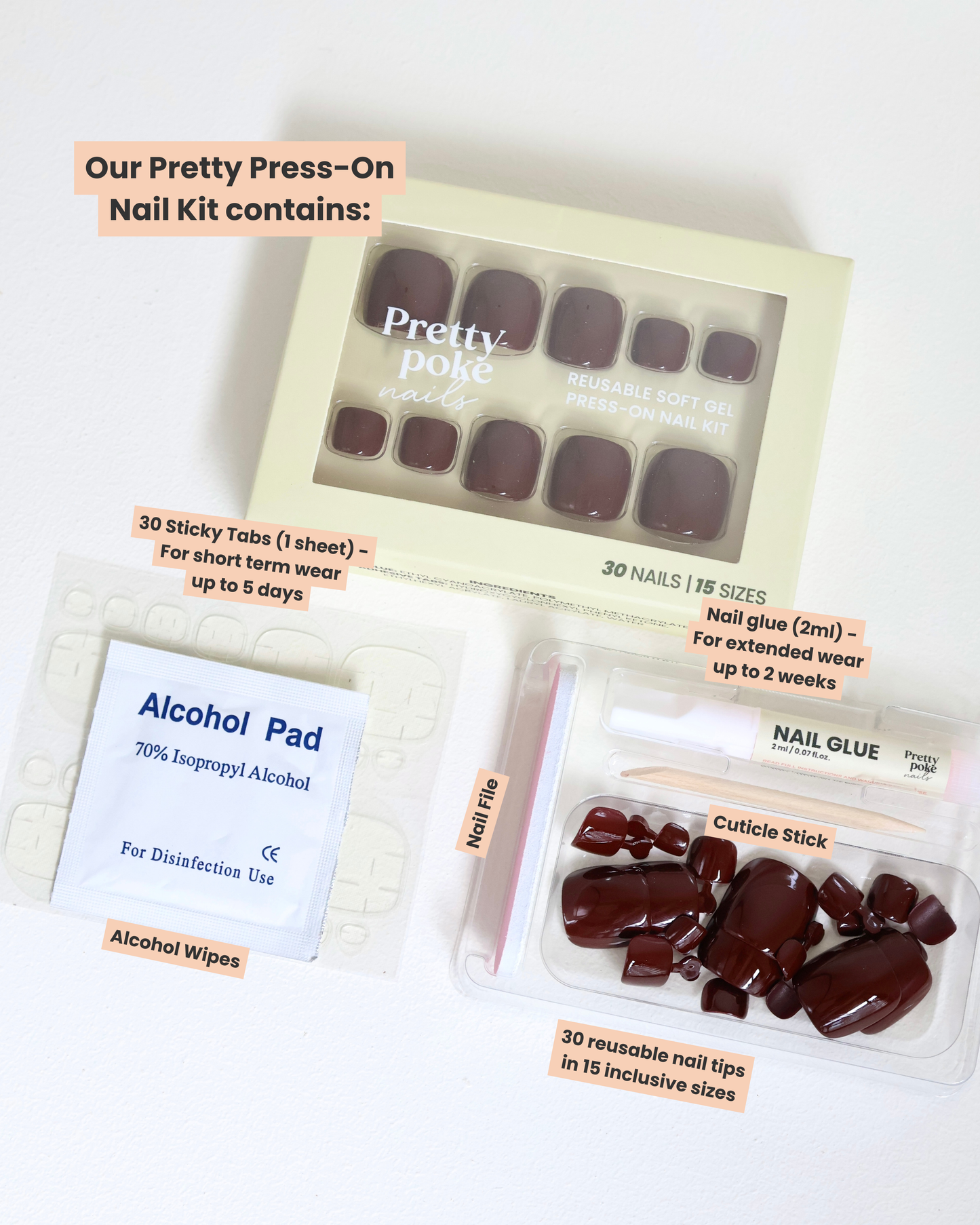 Merlot Solid (Press-On Pedicure)