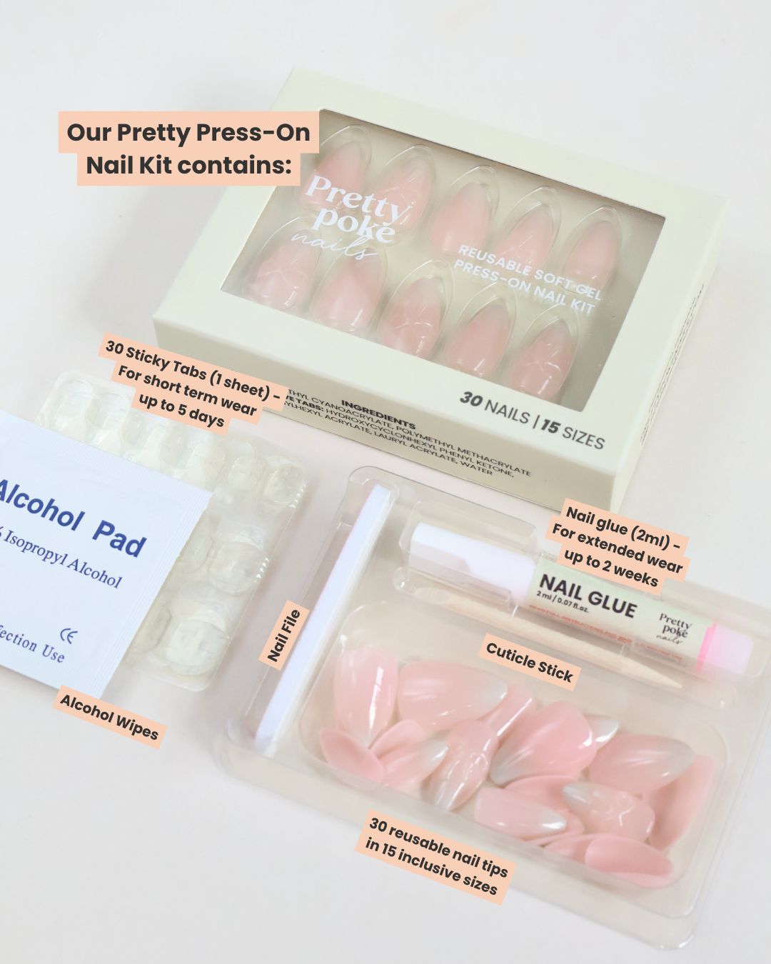 Soft Charm In Short Almond (Press-On Nails)