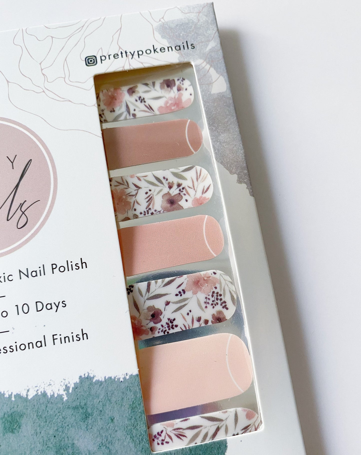 Summer Tea Florals - Nail Wraps By Pretty Poke Nails