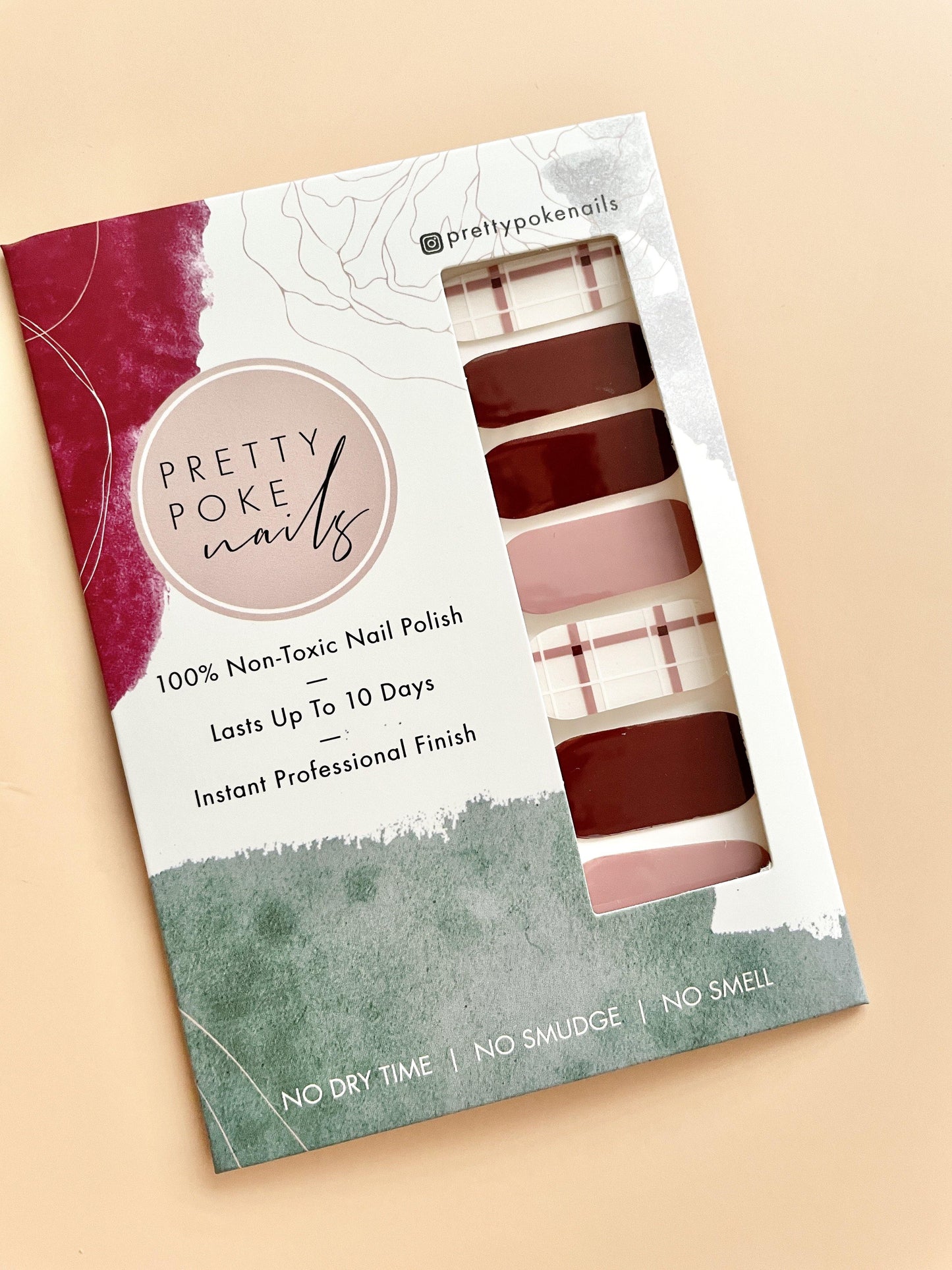 Blush Grids - prettypokenails