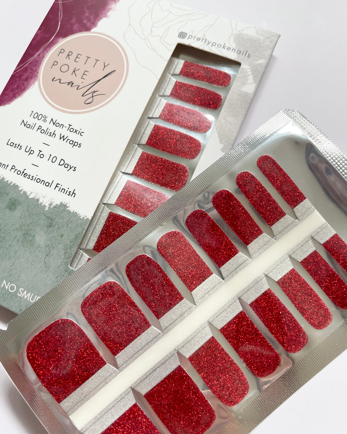 Red Glitter (Pedicure)