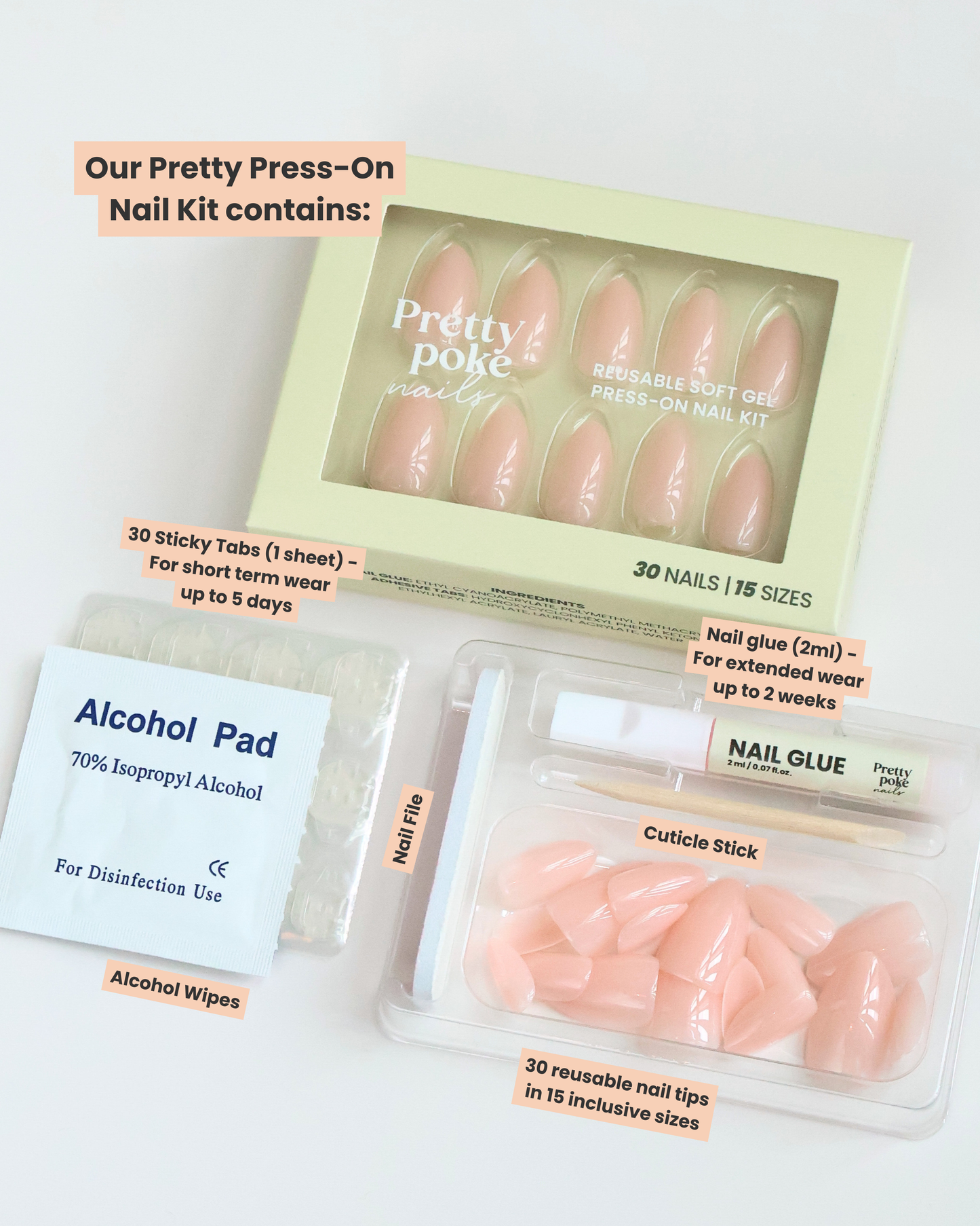 Petal Blush Pink In Short Almond (Press-On Nails)