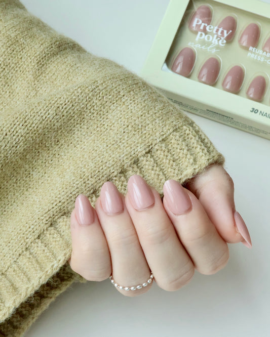 Peony Nude Pink In Short Round (Press-On Nails)