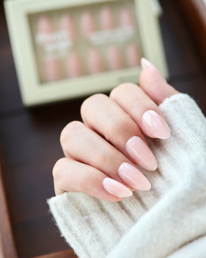 Petal Blush Pink In Short Almond (Press-On Nails)