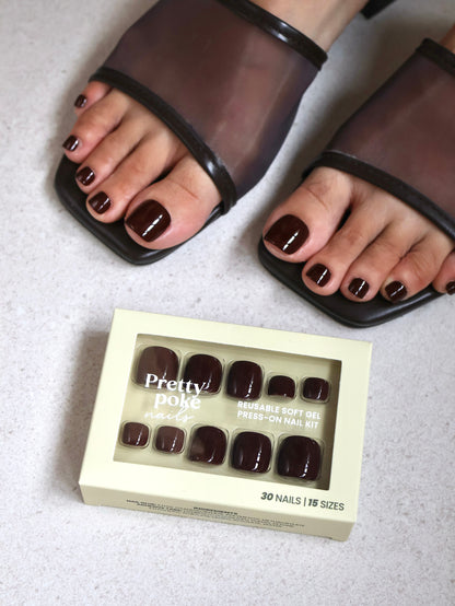 Merlot Solid (Press-On Pedicure)