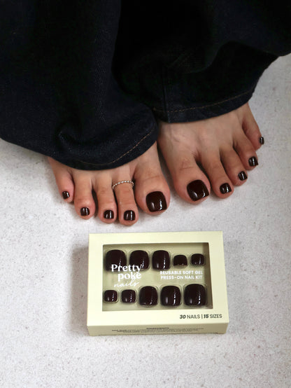 Merlot Solid (Press-On Pedicure)