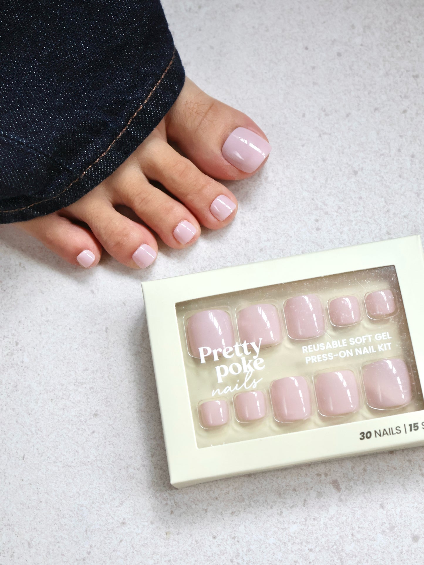Ballet Pink Solid (Press-On Pedicure)