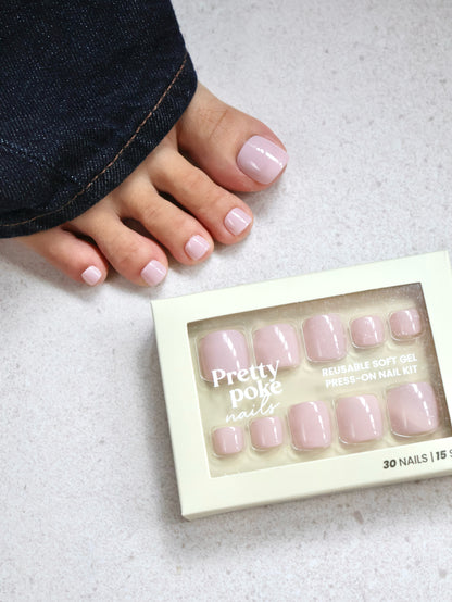 Ballet Pink Solid (Press-On Pedicure)