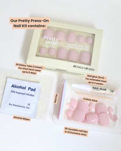 Ballet Pink Solid (Press-On Pedicure)