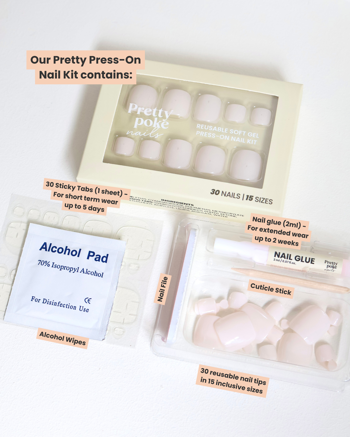 Cloud White Solid (Press-On Pedicure)