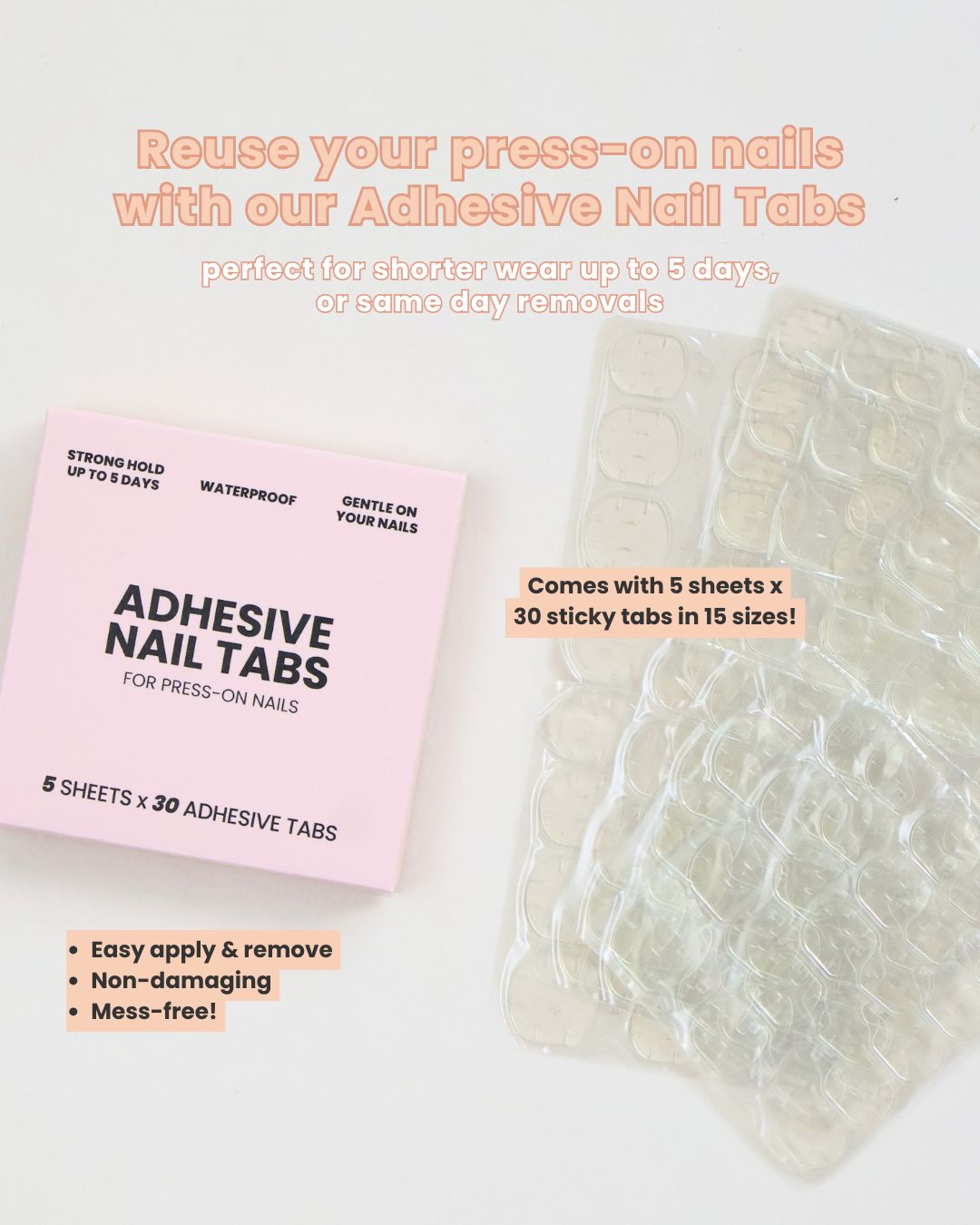 Sticky Adhesive Tabs (5 Sheets)