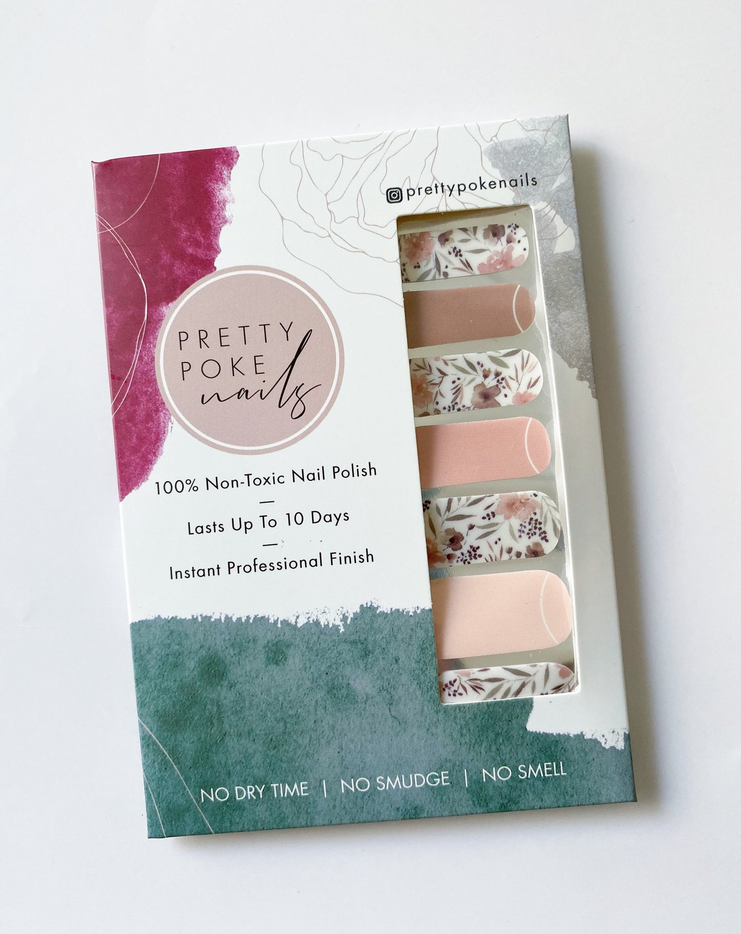 Summer Tea Florals - Nail Wraps By Pretty Poke Nails 