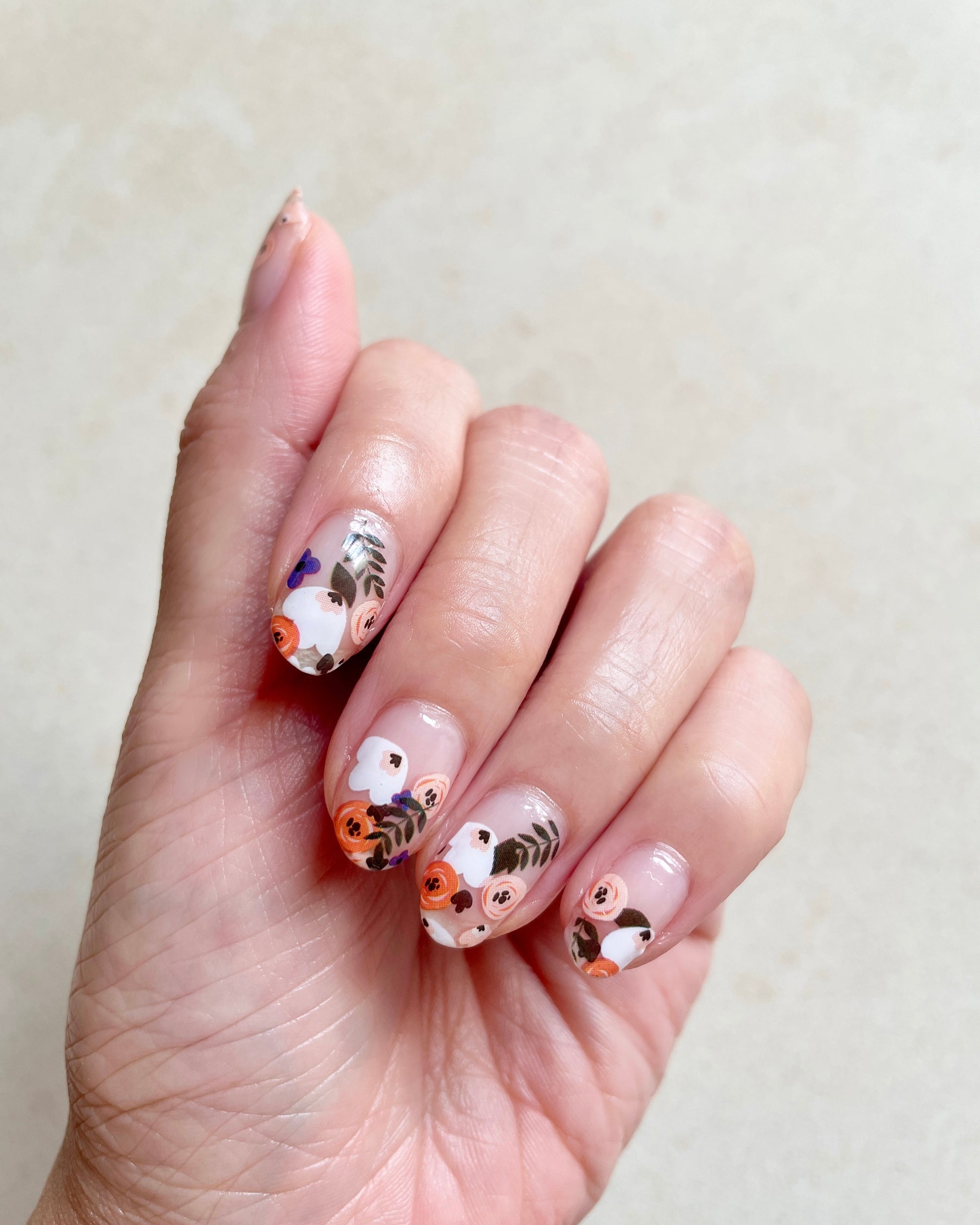 Rustic Blooms - Nail Wraps By Pretty Poke Nails 
