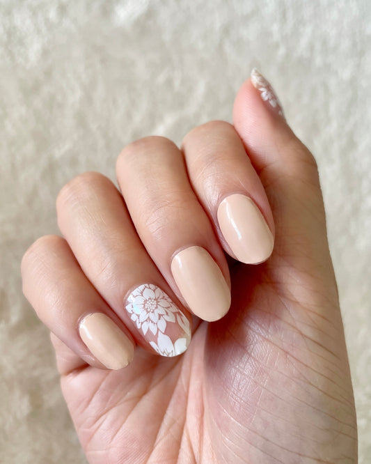 Nude 01 (Solid) - Nail Wraps By Pretty Poke Nails 